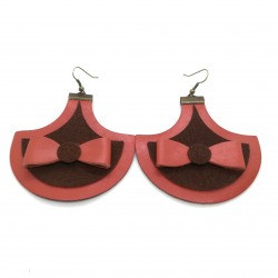 Cercei handmade din piele...